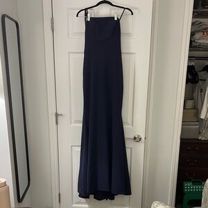 BHLDN Navy Blue Strapless Dress